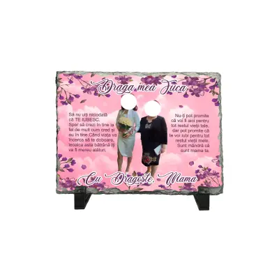 Draga mea fiica, piatra ardezie personalizata, cu mesaj model, pap008